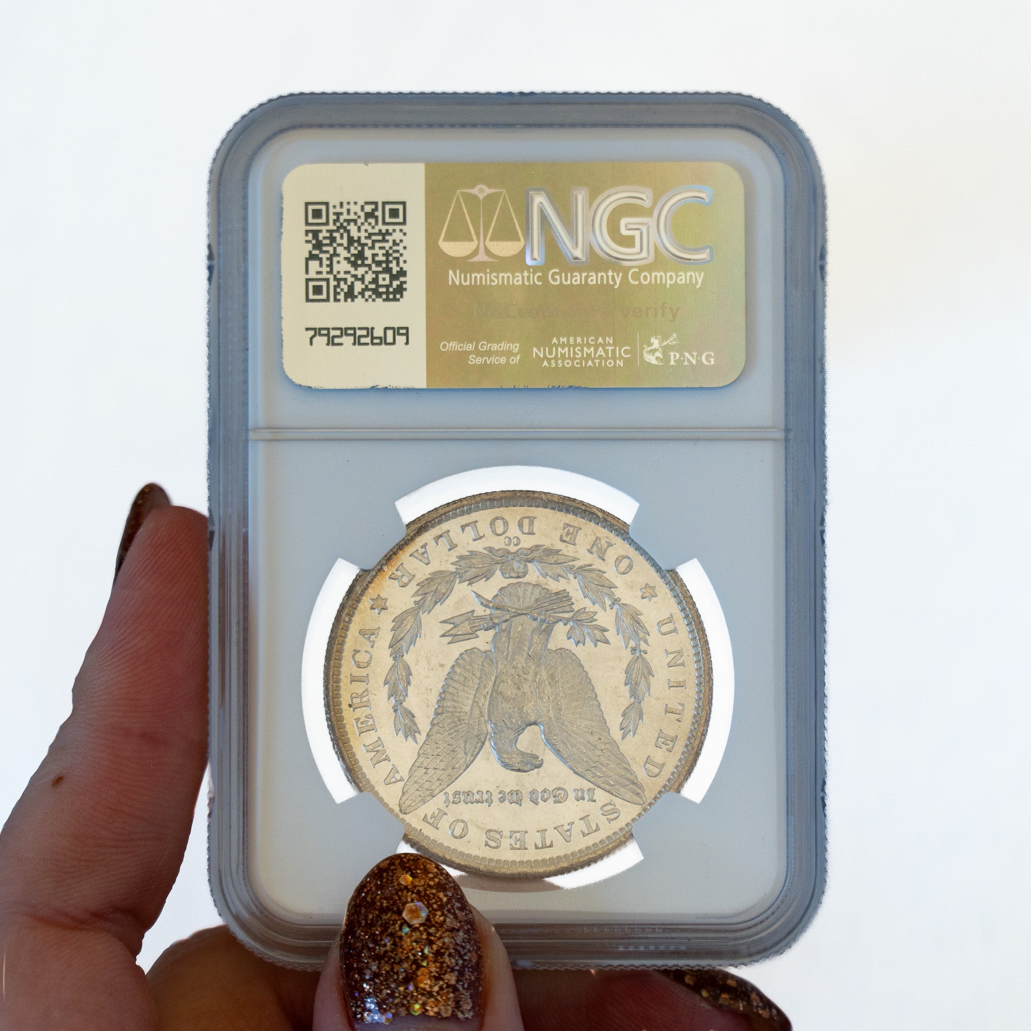 1883 $1.00 Toned Morgan Silver Dollar CC - NGC MS66