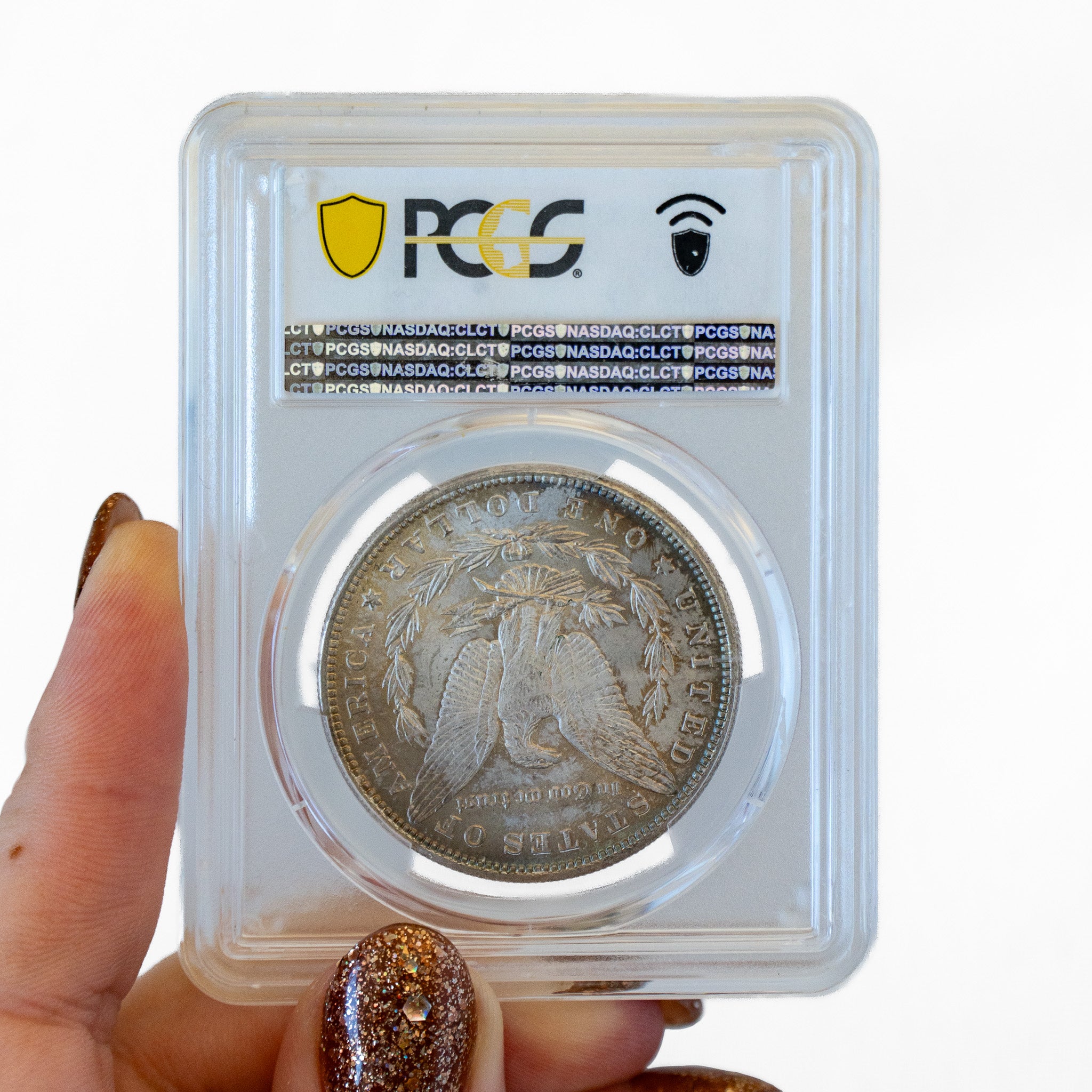 1884 $1.00 Toned Morgan Silver Dollar - PCGS MS65