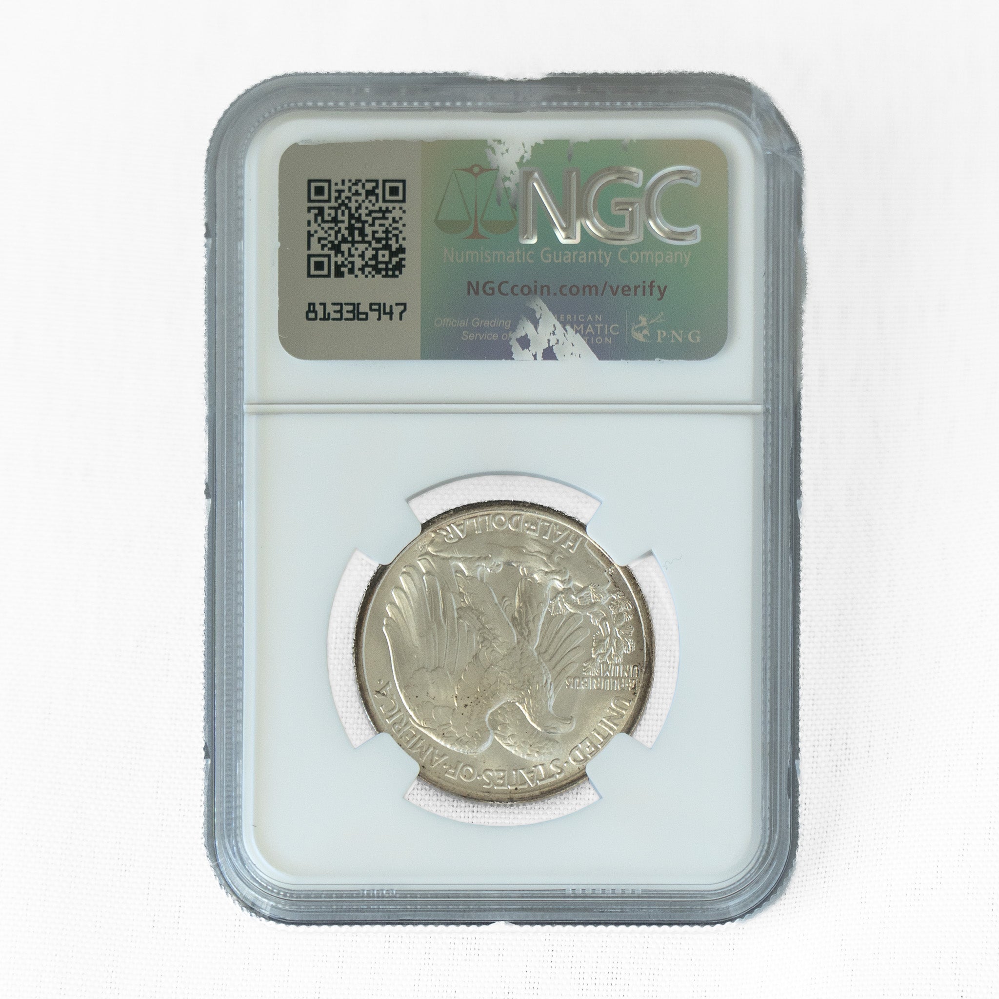 1946 $0.50 Toned Walking Liberty Half Dollar S - NGC MS67