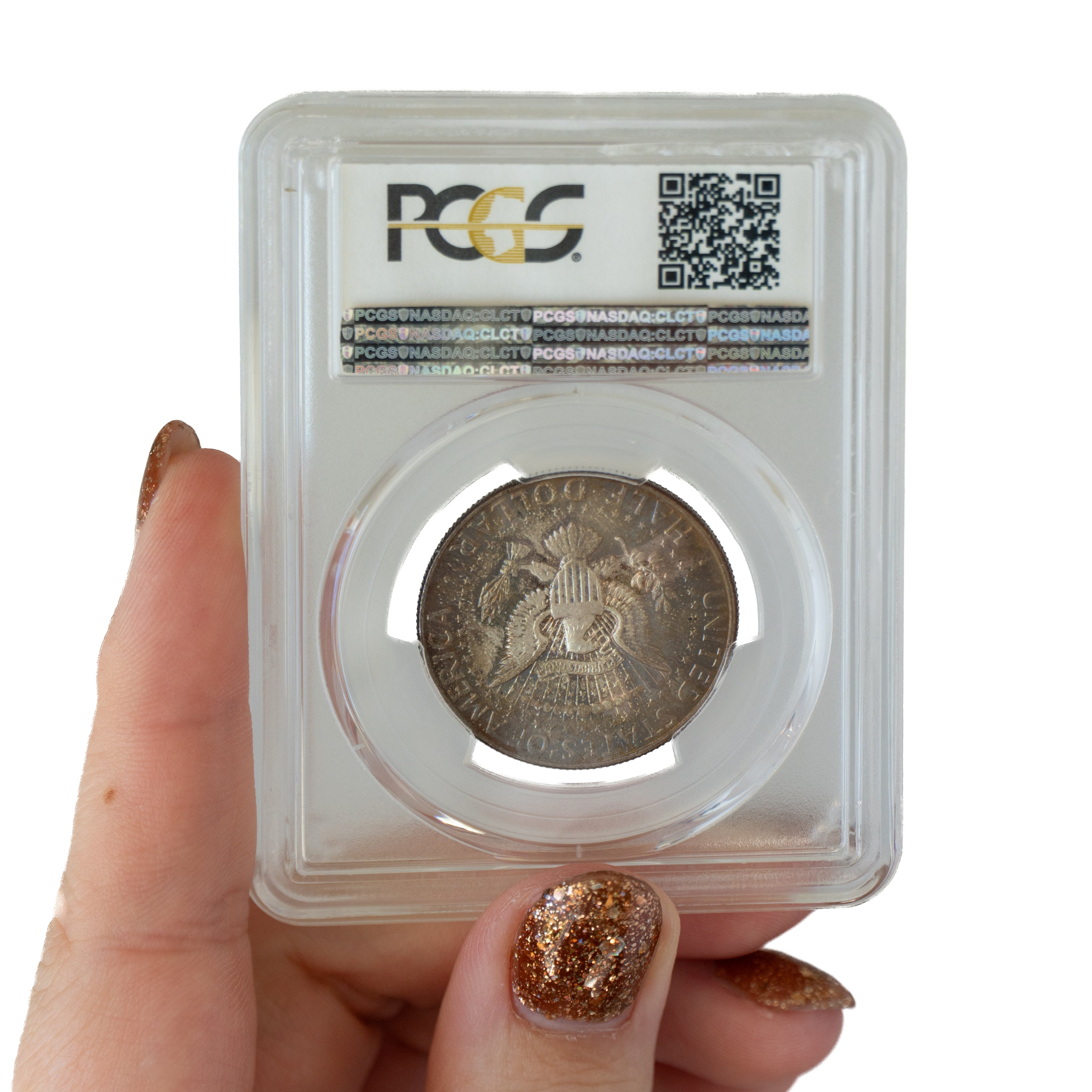 1964 $0.50 Toned Kennedy Half Dollar - PCGS MS65