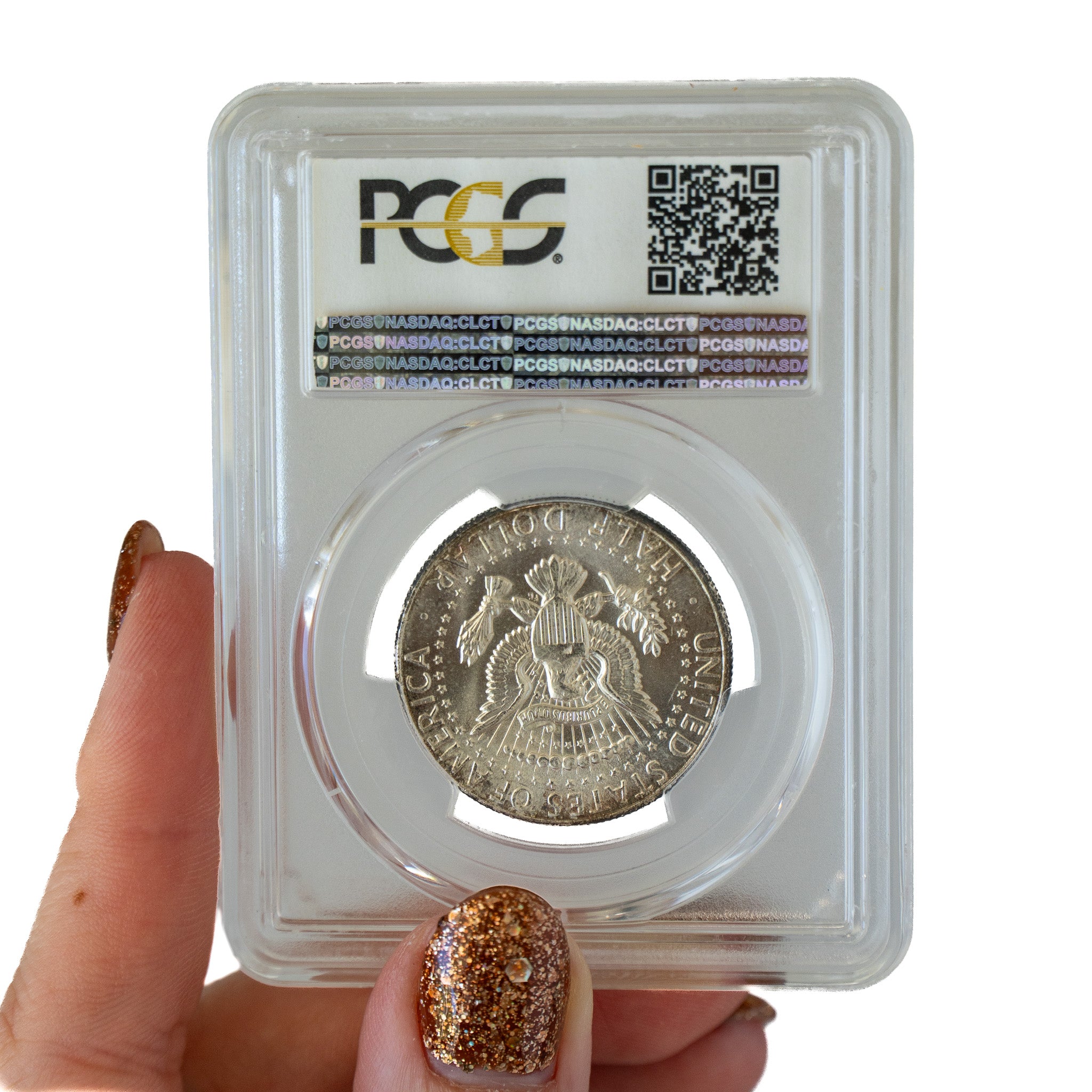 1964 $0.50 Toned Kennedy Half Dollar - PCGS MS65