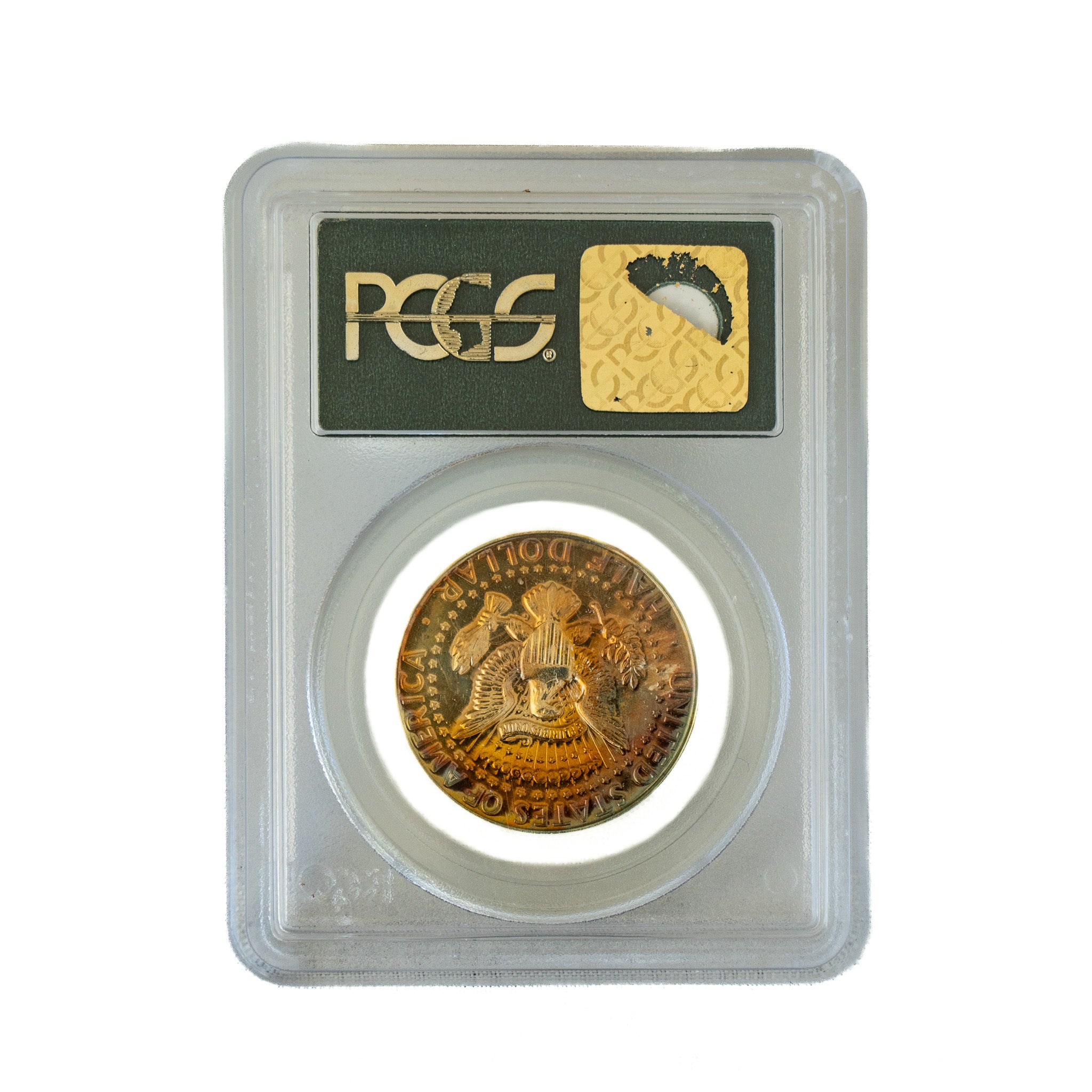 1967 $0.50 Toned Kennedy Half Dollar, SMS - PCGS MS66, OGH