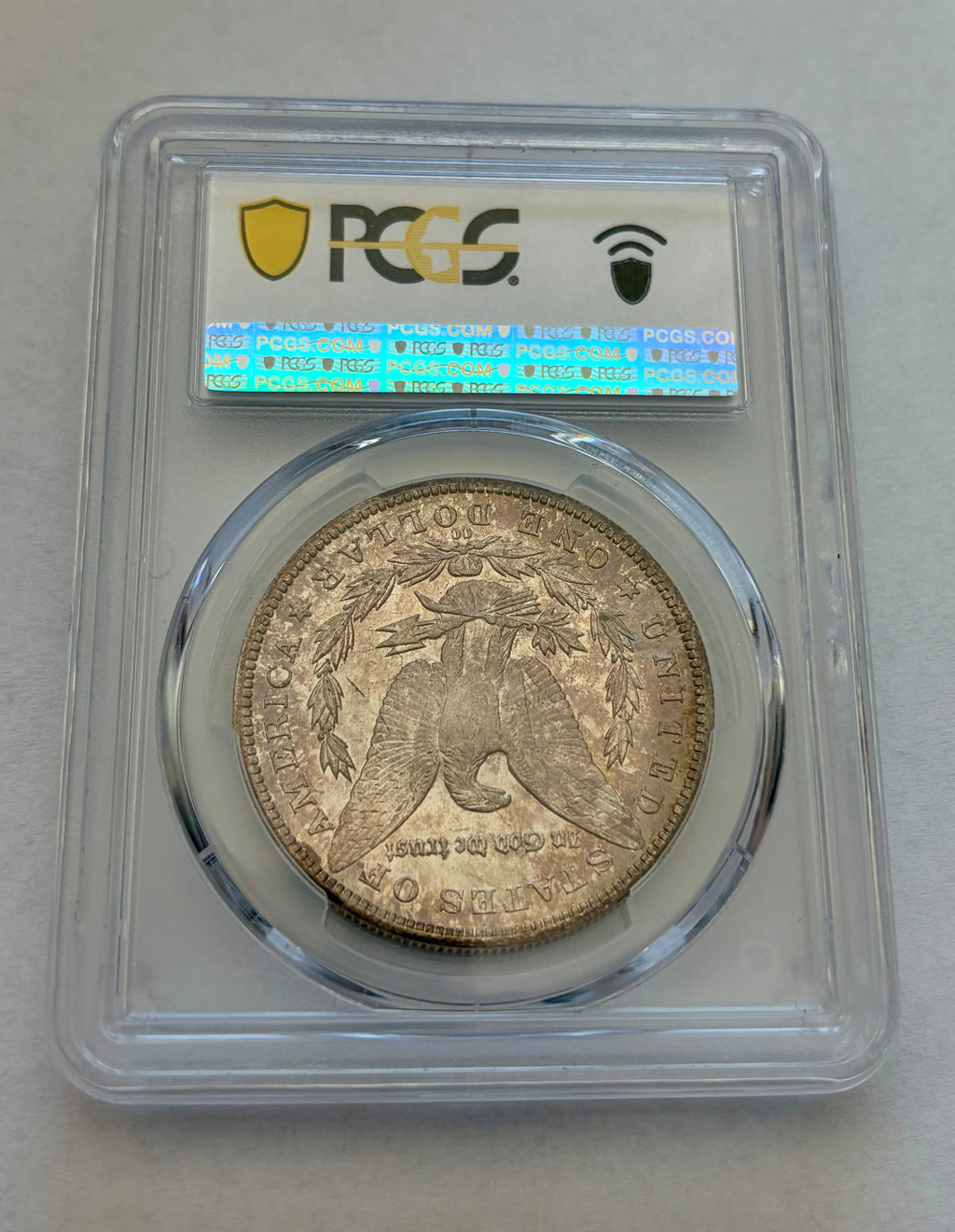 1884 $1.00 Toned Morgan Silver Dollar CC - PCGS MS65