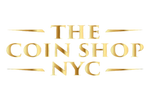 Logo of The Coin Shop NYC with a gold coin design