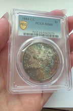 1884 $1.00 Toned Morgan Silver Dollar CC - PCGS MS65